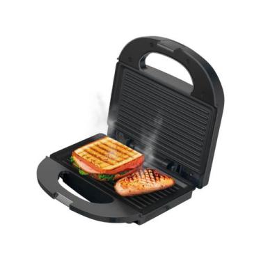 Imagem de Sanduicheira Grill Preta 750W Antiaderente Kian 127V, 110V