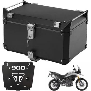 Imagem de Baú Bauleto 55 L Alumínio Preto + Suporte Tiger 900 Bráz - Bráz Acessó