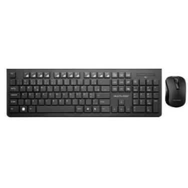 Imagem de Kit Multi Teclado e Mouse Sem Fio Slim, 1200 DPI, Conexão USB, ABNT2, Preto - TC212-Uni...