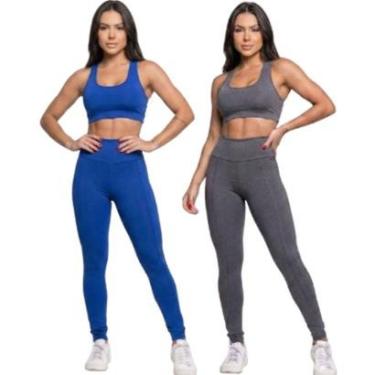 Imagem de KIT 2 Calça Legging Montaria Vekyo Roupa Para Academia Treino Musculação Moda Fitness F...