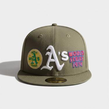 Imagem de BONE NEW ERA 59FIFTY OAKLAND ATHLETICS OLIVE WORLD SERIES?-Masculino