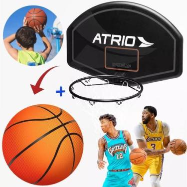 Imagem de Tabela De Basquete Semi Pro À Prova D'agua Aro 38 Cm + Bola - Atrio