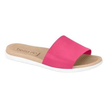 Imagem de Sandália Feminina Chinelo Slide Beira Rio Ant Stress 8360122, 35, Pink