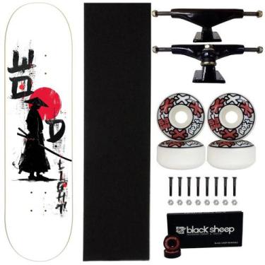 Imagem de Skate Wood Light Fiberglass Montado 8.0 Ronin Peças Pro Next Cor:Verme