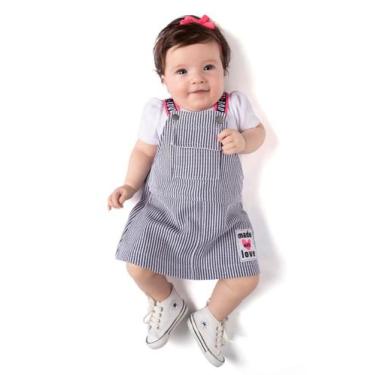 Imagem de Conjunto bebê body e salopete - jardineira