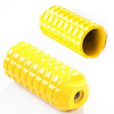 Imagem de Par Pedaleira Apoio Trolhão Bike BMX Eixo 9mm GTU Cores Cor:Amarelo, A