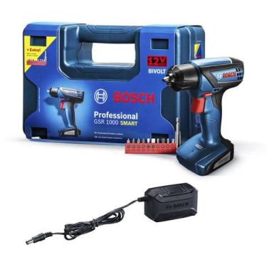Imagem de Parafusadeira/furadeira Bosch Gsr1000 Á Bateria 12v C/ Maleta, Azul