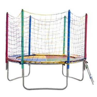 Imagem de Cama Elástica Pula Pula 2,44m Colorida Nacional PapiBrink