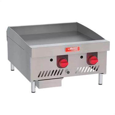 Imagem de Chapa de Fritura a Gás CHEXP610-G12 com 2 Queimadores Esmaltados e Gaveta Coletora de Óleo Inox Refrimate