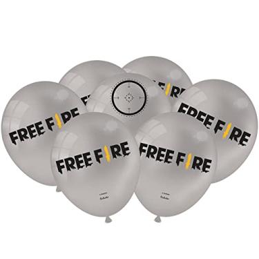 Imagem de Balão Free Fire Prata - 9 Polegadas - 25 Unidades
