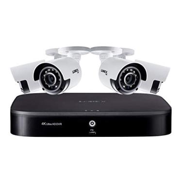 Imagem de Lorex intempéries Indoor / Outdoor Sistema de Segurança Início Vigilância, 4 x 4K Ultra Câmeras HD w / Color Night Vision, detecção de movimento avançada & Smart Home Compatibilidade (4 Pack) -Incl.1TB 8 Canal DVR 4K