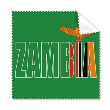 Imagem de Pano de limpeza de tela de telefone com nome da bandeira da Zâmbia Limpador de óculos 5 peças