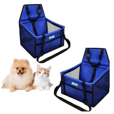 Imagem de Assento Cadeirinha Carro Pet Cães Gatos Duke e Dixie Azul
