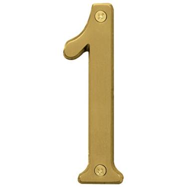 Imagem de HY-KO Products BR-43BB/1 1 número, 10 cm, latão escovado