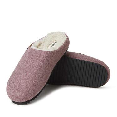 Imagem de Dearfoams Pantufa feminina moldada para micro-ondas, Berinjela, Large
