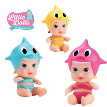 Imagem de Boneca Bebê Little Dolls Tubarãozinho Azul Da Divertoys