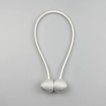 Imagem de Cortina de pérolas amarrar fivela de volta acessórios clipe suporte de gancho fivela de cortina magnética para decoração de casa, branco, 1 peça
