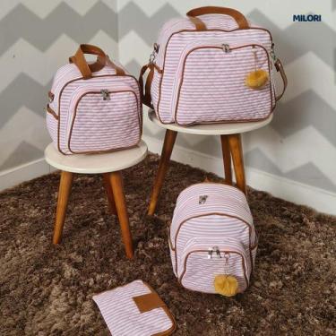 Imagem de Kit Bolsas De Maternidade Menina E Menino Luxo Super Premium Material