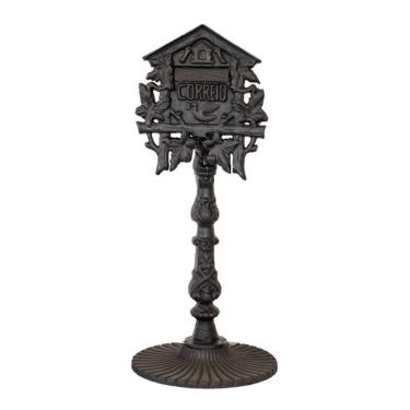 Imagem de Caixa De Correio Colonial Casinha Com Pé Ferro Fundido