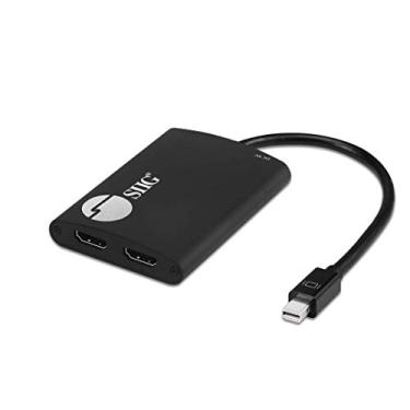 Imagem de SIIG Mini DisplayPort de 2 portas 1.2 para 2 HDMI MST Hub divisor de vídeo, monitor DisplayPort Daisy Chain, não é compatível com MacOS, compatível com TAA (CE-DP0L11-S1)