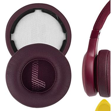 Imagem de Geekria Almofadas auriculares de substituição QuickFit para fones de ouvido JBL LIVE 400BT, peças de reparo (vermelho)