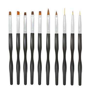 Imagem de Qudai 10 pcs Prego Profissional Art Brushes Canetas Acrílicas Gel Builder Brushes Set para Nail Pintura Desenho DIY Prego Ferramenta BD