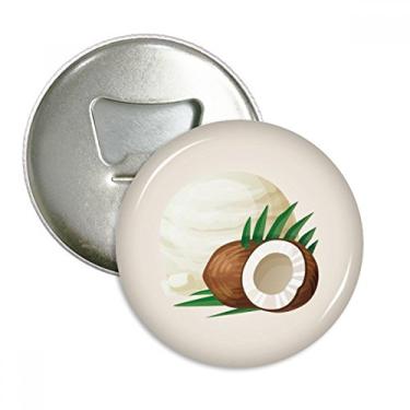 Imagem de Folhas de coco sorvete picolés abridor de garrafas ímã de geladeira emblema multifuncional