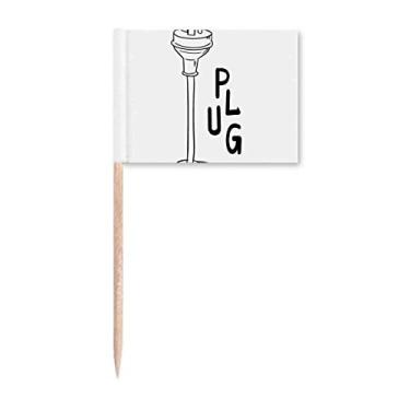 Imagem de Cabo de plugue de três furos para desenho manual de palito de dente marcadores para decoração de festa