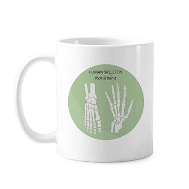 Imagem de Caneca esqueleto humano mão e pé cerâmica cerâmica xícara de café porcelana louça