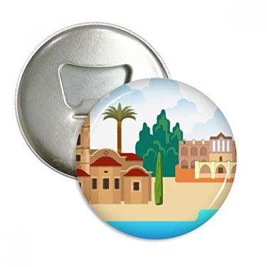 Imagem de Emblema multifuncional com ímã de geladeira e edifício nacional do Chipre