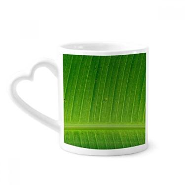 Imagem de Fotografia Folha de Bananeira Imagem Natureza Caneca Café Cerâmica Copo de Coração de Vidro