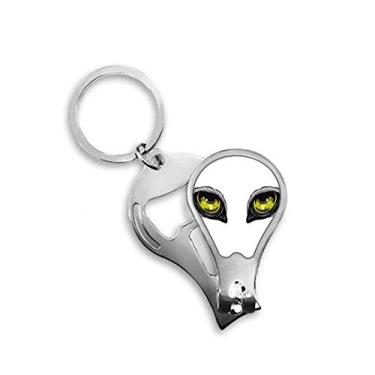 Imagem de Desenho animado animal coruja decoração olho de unha cortador abridor chaveiro tesoura