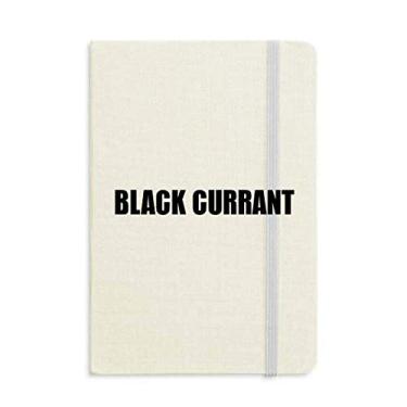 Imagem de Caderno de frutas groselha preta nome alimentos capa dura diário clássico presente A5