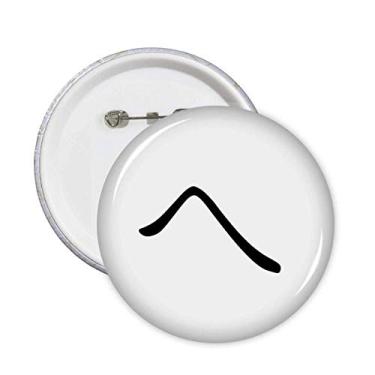 Imagem de Emblema de personagem japonês Hiragana HE Pins de distintivo de botão para decoração 5 peças