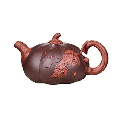 Imagem de Yixing Bule de barro roxo bule de abóbora bule de chá feito à mão conjunto de chá de kung fu chá de casa