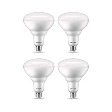Imagem de Philips Lâmpada LED BR40 regulável de alto lúmen sem cintilação, tecnologia EyeComfort, 2175 lúmens, luz do dia (5000K), 20W = 150W, base E26, certificado Title 20, pacote com 4