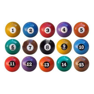 Bolas De Bilhar Snooker Sinuca 50mm 16 Peças