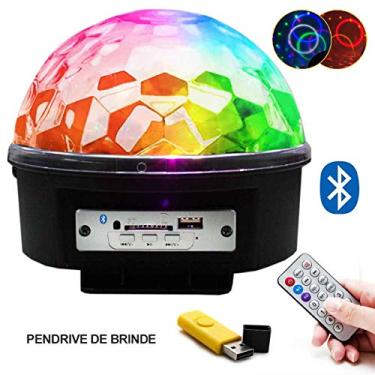Imagem de Globo Bola Maluca Bluetooth Led Magic Cristal Rgb Festas Mp3