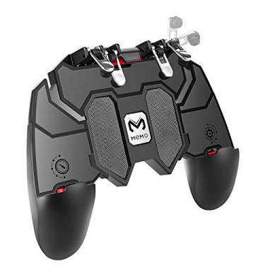 Imagem de DELAM Controlador de jogos móvel com gatilhos L1R1 L2R2, controle móvel PUBG com operação de 6 dedos, controle remoto de joystick para 4,7 a 6,5 polegadas, iPhone, Android, iOS, celular,
