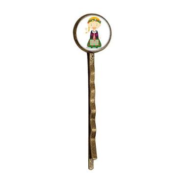 Imagem de Smile Blond Poland Cartoon Retro Metal Hair Bobby Pin Headwear