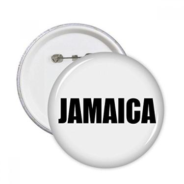 Imagem de Jamaica Country Name Black Round Pins Badge Button Clothing Decor 5 peças Gift