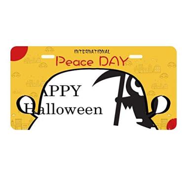 Imagem de DIYthinker Placa de carro Happy Ghost Fear Halloween Decoração de carro Dia da Paz