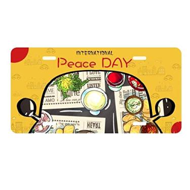 Imagem de DIYthinker Placa de licença Gourmet Bar Sopa Lemonada Decoração de carro Dia da Paz