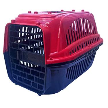 Imagem de Caixa Transporte Pet N1 Cães Cachorros Gatos Plástico (Vermelho)