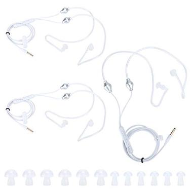 Imagem de 【 】 Conjunto de 3 fones de ouvido de fio de usinagem espiral de ar, Magal + cabo CNC de 1 m/3,3 pés plugue de 3,5 mm, plugues de silicone para transmissão ao de telefone celular