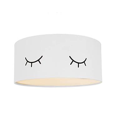 Imagem de Luminária Plafon Infantil Olhinho 30x15 2E27 Bivolts Cor: Branco