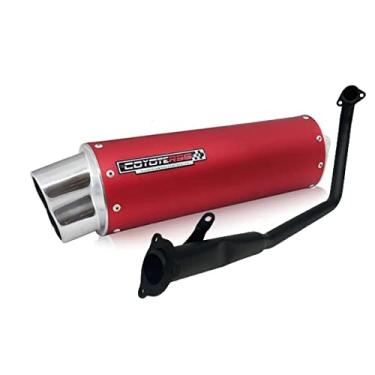 Imagem de Escape/Ponteira Coyote RS5 Boca 8 Aluminio Oval - Vermelho - CB 300 F Twister