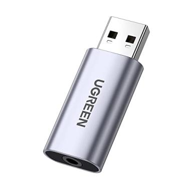 Imagem de UGREEN Adaptador de Áudio USB A para Aux TRRS 2 em 1 Estéreo de Alumínio Placa de Som Externa Compatível com Dispositivos USB