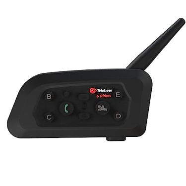 Imagem de Tempaky Capacete de motoleta V6 Fone de oido Bluetooth 5.1, Sistema de comunicação intercomunicador Full Duplex Equitação em tempo real Bluetooth Intercomunicador à prova d'água e à prov