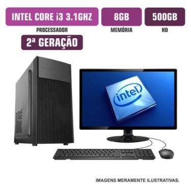 Imagem de Computador Flex Computer Intel Core I3-2100 8Gb Hd 500Gb Com Kit E Dvd
